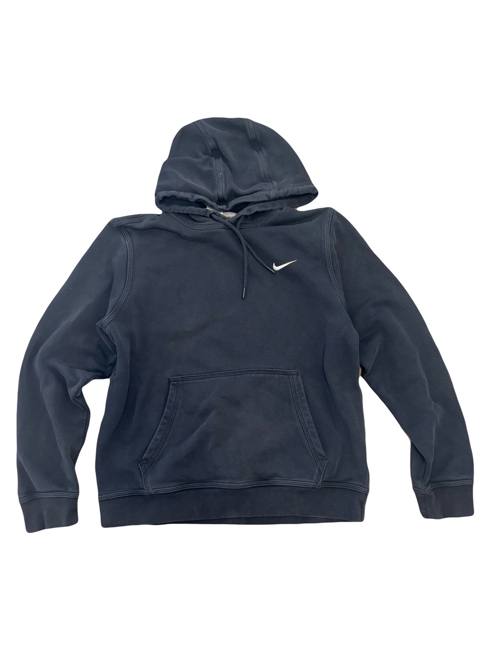 Nike Men's Black Pullover Hoodie with White Swoosh